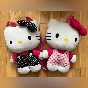 Set of 2 Hello Kitty Plush Backpacks for Girls